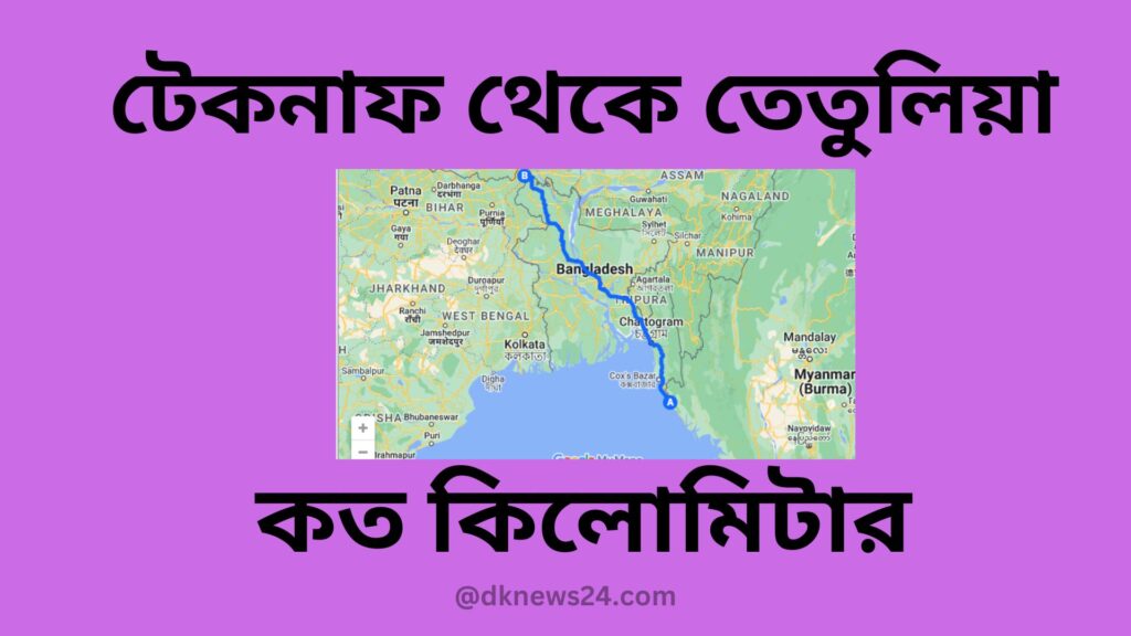 টেকনাফ থেকে তেতুলিয়া কত কিলোমিটার